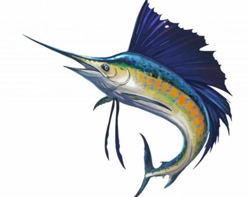 Sailfish paint by numbers