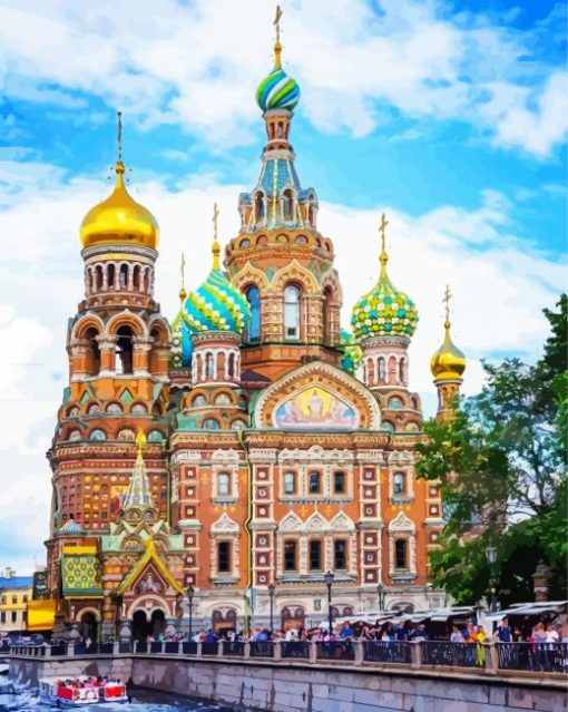 Savior on The Spilled Blood Russia paint by numbers