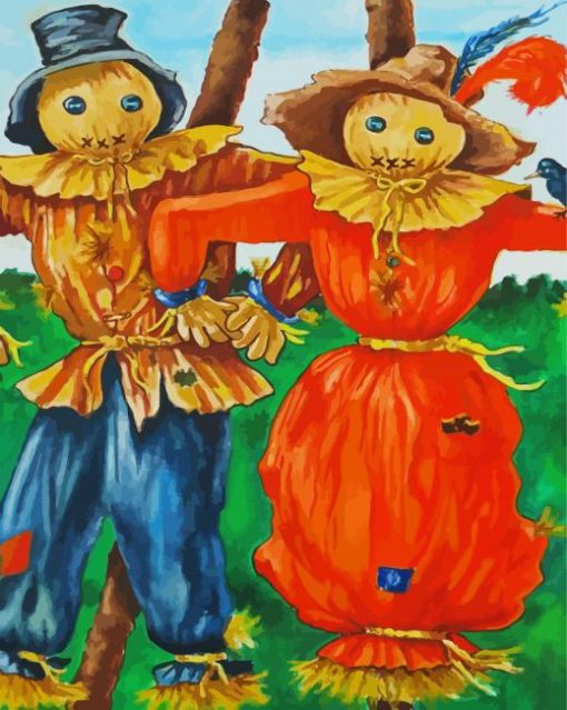 Scarecrow Couple Paint By Number