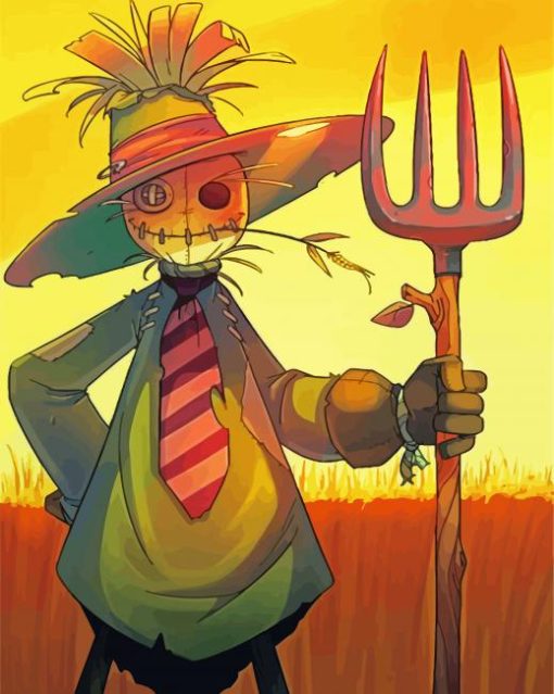 Scarecrow Illustration Paint By Number