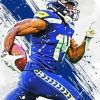 Splatter Seahawks Player Paint By Number