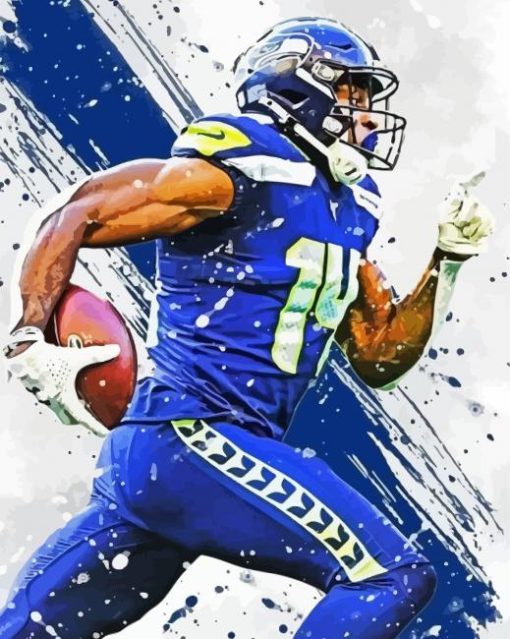 Splatter Seahawks Player Paint By Number