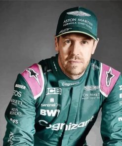 German Driver Sebastian Vettel Paint By Number
