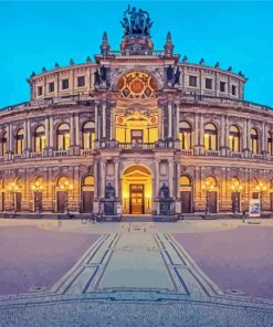 Semperoper Dresden Opera House Paint By Number