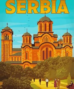 Serbia Poster paint by numbers