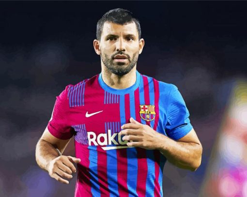 Sergio Agüero Football Sport Player Paint By Number