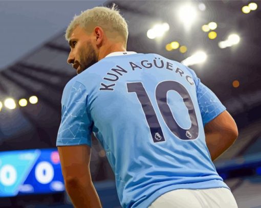 Sergio Agüero In The Stadium Paint By Number