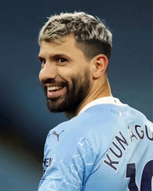 Sergio Agüero Smiling Paint By Number