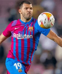 Sergio Agüero With FCB Paint By Number