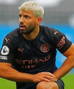 Sergio Agüero With Man City Paint By Number