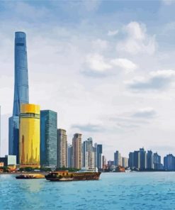 Shanghai Tower China paint by numbers