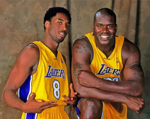 Shaquille O'Neal and Kobe Bryant paint by numbers