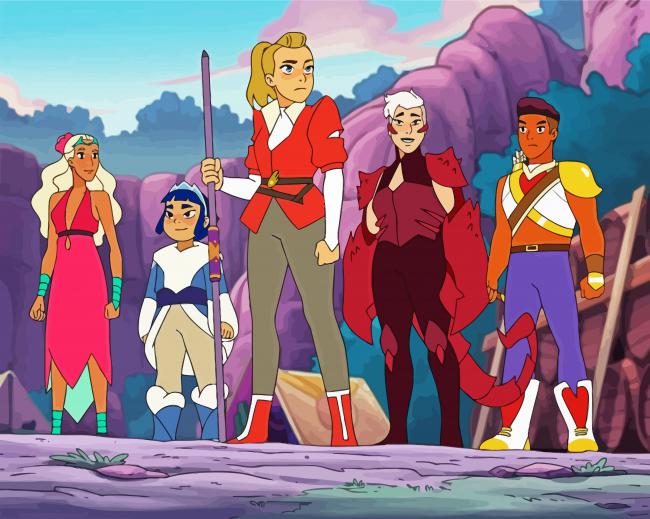 She Ra and the Princesses of Power Animation paint by numbers