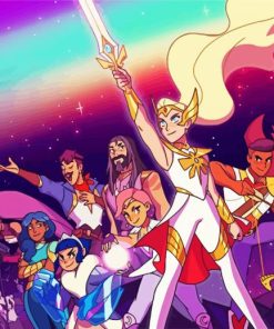 She Ra and the Princesses of Power Characters paint by numbers