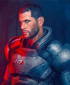 Shepard Mass Effect paint by numbers