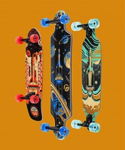 Skate Longboards Art Paint By Number