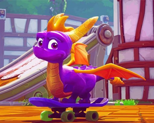 Skater Spyro Dragon Paint By Number