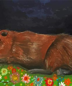 Sleepy Sleepy Capybara paint by numbers