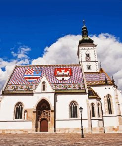St Marks Church In Zagreb Paint By Number