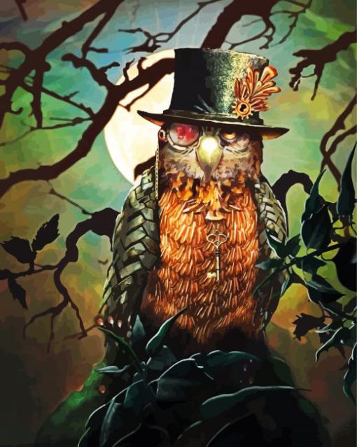 Steampunk Owl Paint By Number