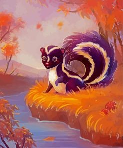 Striped Skunk paint by numbers