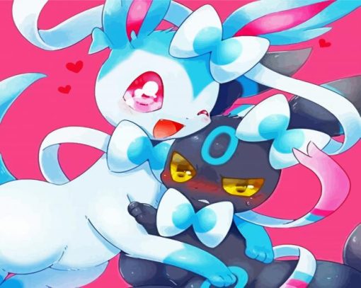 Sylveon Pokemon paint by numbers