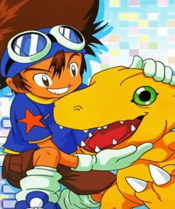 Tai Kamiya And Agumon Digimon Adventures Paint By Number