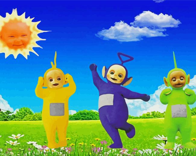 Teletubbies Animation Paint By Numbers - PaintingByNumbersKit.COM