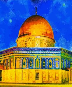 Temple Mount Jerusalem paint by nummber