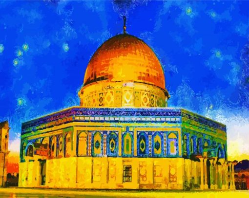 Temple Mount Jerusalem paint by nummber