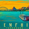 Tennessee Memphis City Poster Paint By Number