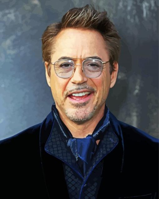 The Actor Robert Downey Jr Paint By Number