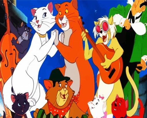 The Aristocats Characters Dancing Paint By Number
