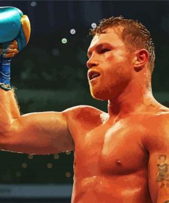 The Boxer Canelo paint by numbers