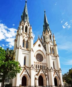The Cathedral Basilica Of St John The Baptist Savannah Paint By Number