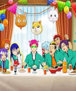 The Disastrous Life of Saiki K Anime Party Paint By Number