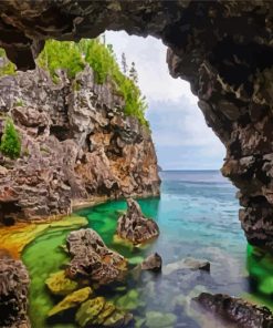 The Grotto Bruce Peninsula National Park paint by numbers