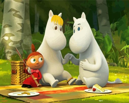 Moomintroll And Snork Maiden Picnic Paint By Numbers