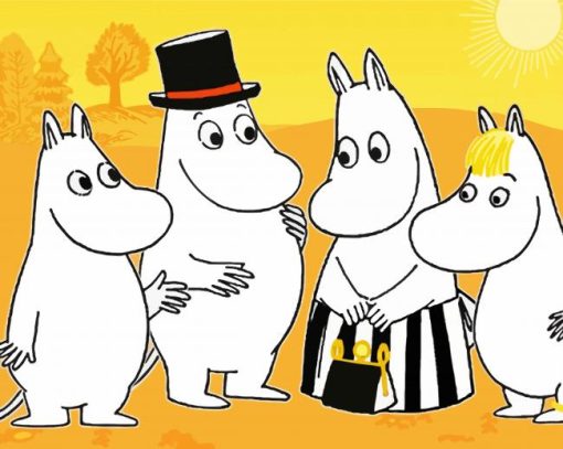 The Moomins Family paint by numbers