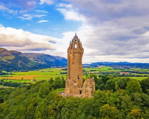 The National Wallace Monument Stirling paint by numbers