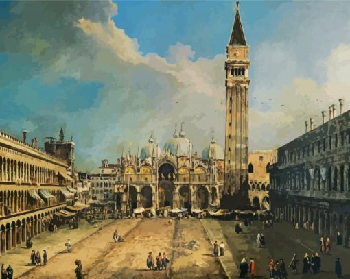 The Piazza San Marco In Venice Canaletto Paint By Number