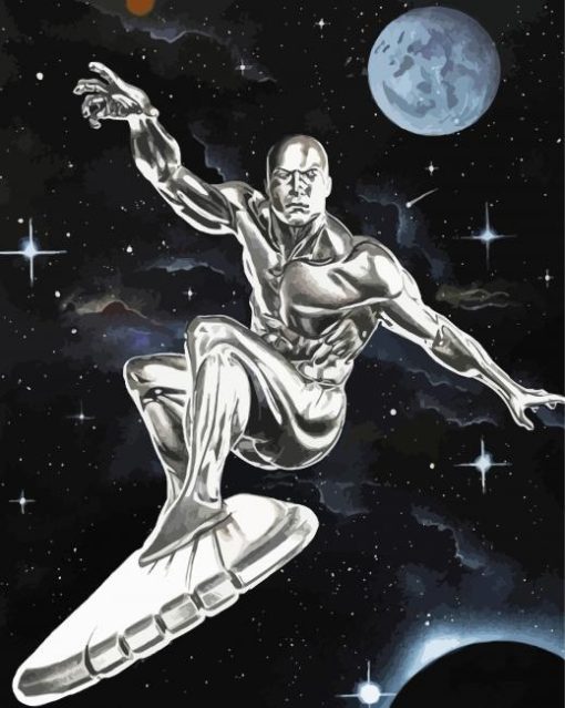The Silver Surfer Art Paint By Number