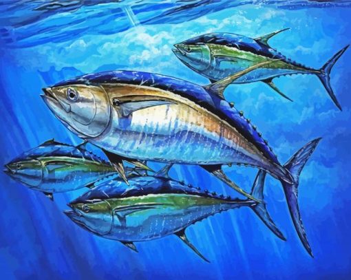 The Tuna Fish Underwater paint by numbers