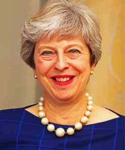 Theresa May paint by numbers