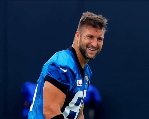 Tim Tebow Footballer paint by numbers