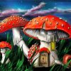 Toadstools House paint by numbers