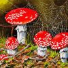 Toadstools Illustration paint by numbers