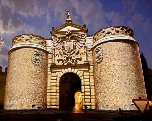 Toledo Puerta de Bisagra paint by numbers