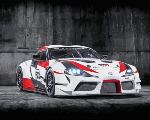 Toyota GR Supra paint by numbers