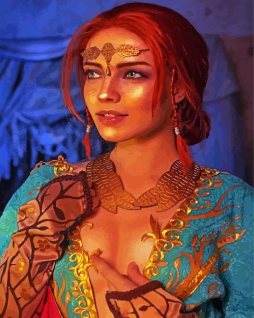 Triss Merigold Witcher paint by numbers